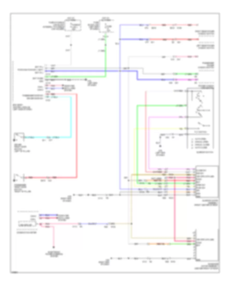 Power Top Sunroof Wiring Diagram Except Convertible for Nissan Murano LE 2012