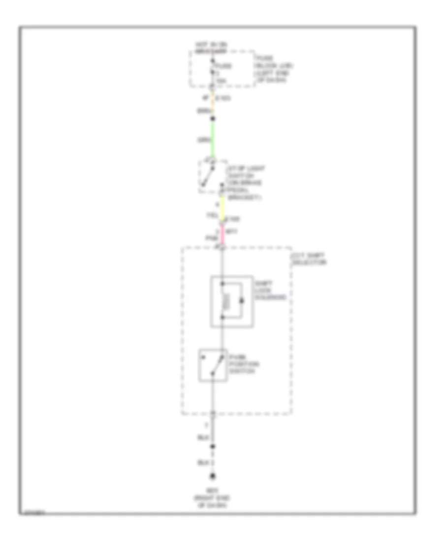 Shift Interlock Wiring Diagram for Nissan Murano LE 2012