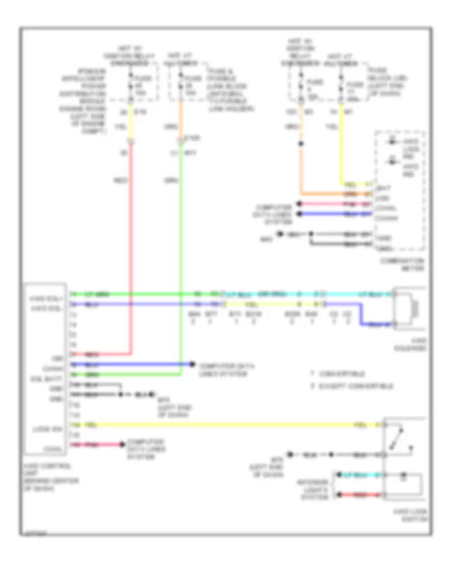 AWD Wiring Diagram for Nissan Murano LE 2012