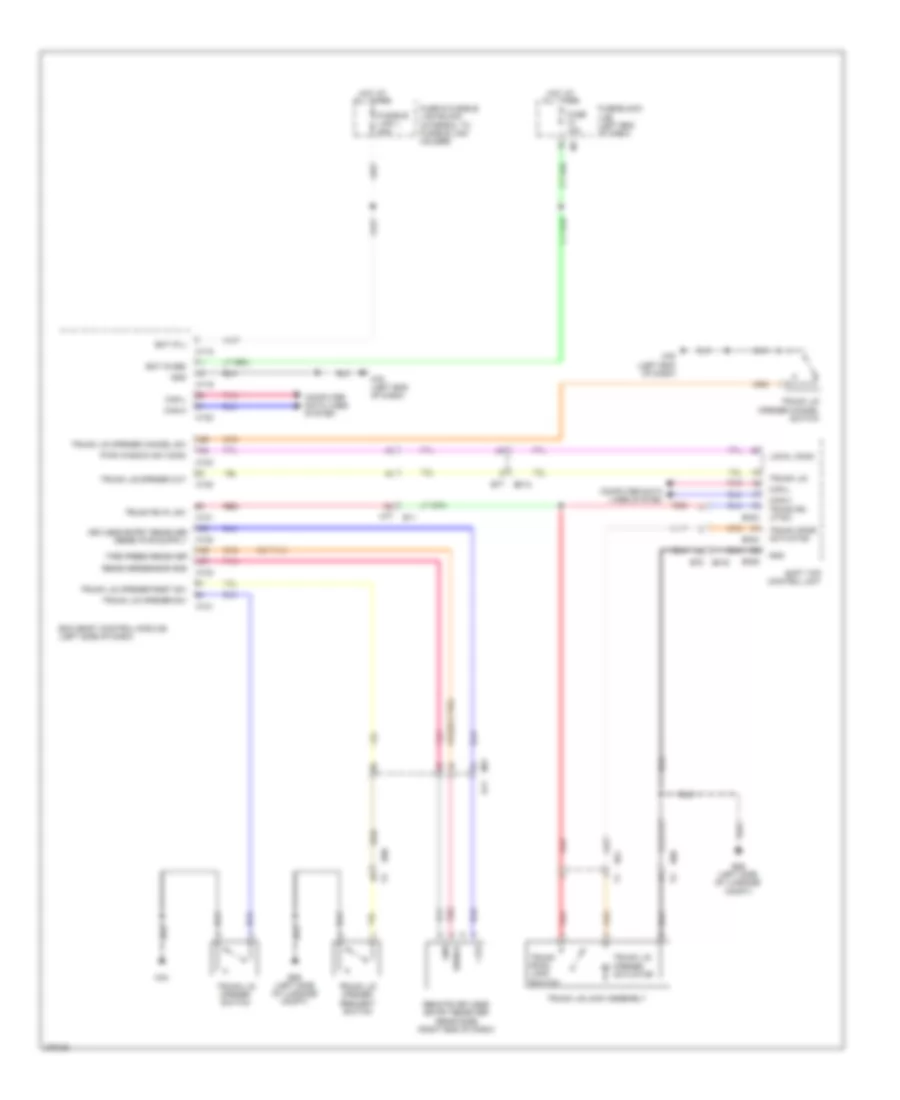 Trunk Release Wiring Diagram for Nissan Murano LE 2012