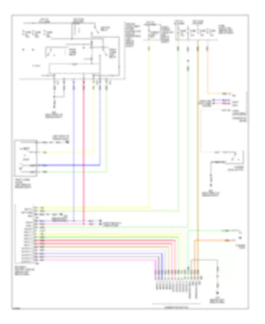 Электросхема передних стеклоочистителей дворников и омывателя лобового стекла для Nissan Rogue S 2010