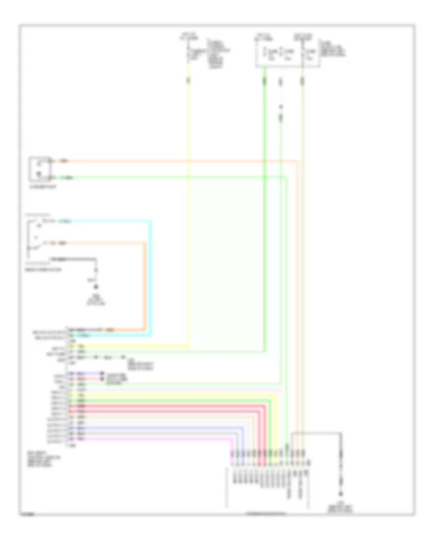 Электросхема заднего стеклоочистителя дворника и омывателя для Nissan Rogue S 2010