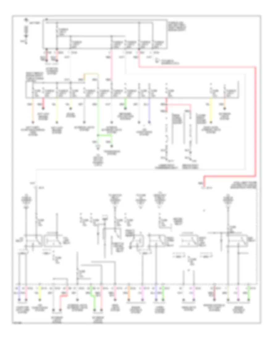 Power Distribution Wiring Diagram 1 of 2 for Nissan Xterra Off Road 2005
