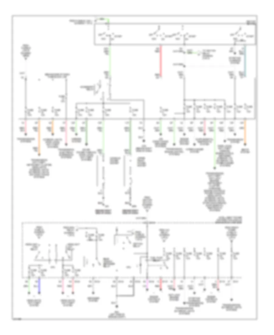Power Distribution Wiring Diagram 2 of 2 for Nissan Xterra Off Road 2005