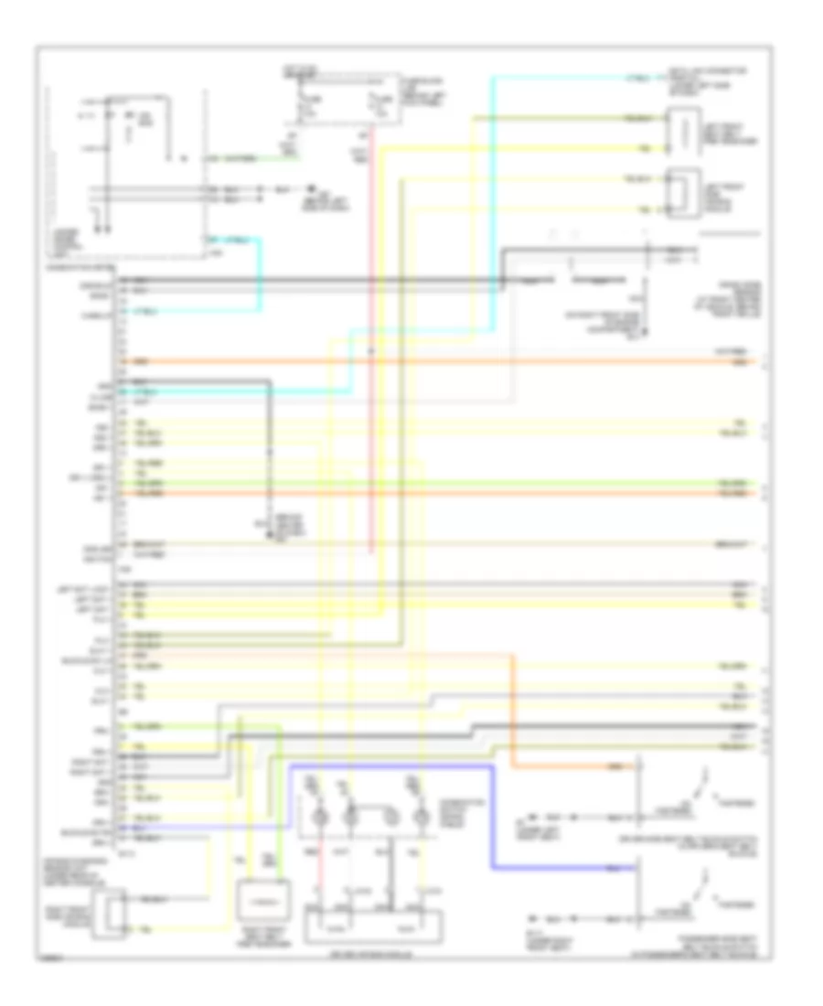 Supplemental Restraints Wiring Diagram 1 of 2 for Nissan Xterra Off Road 2005