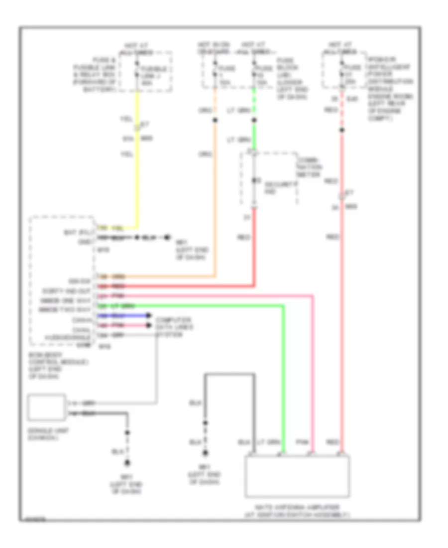 Immobilizer Wiring Diagram for Nissan NV200 S 2014
