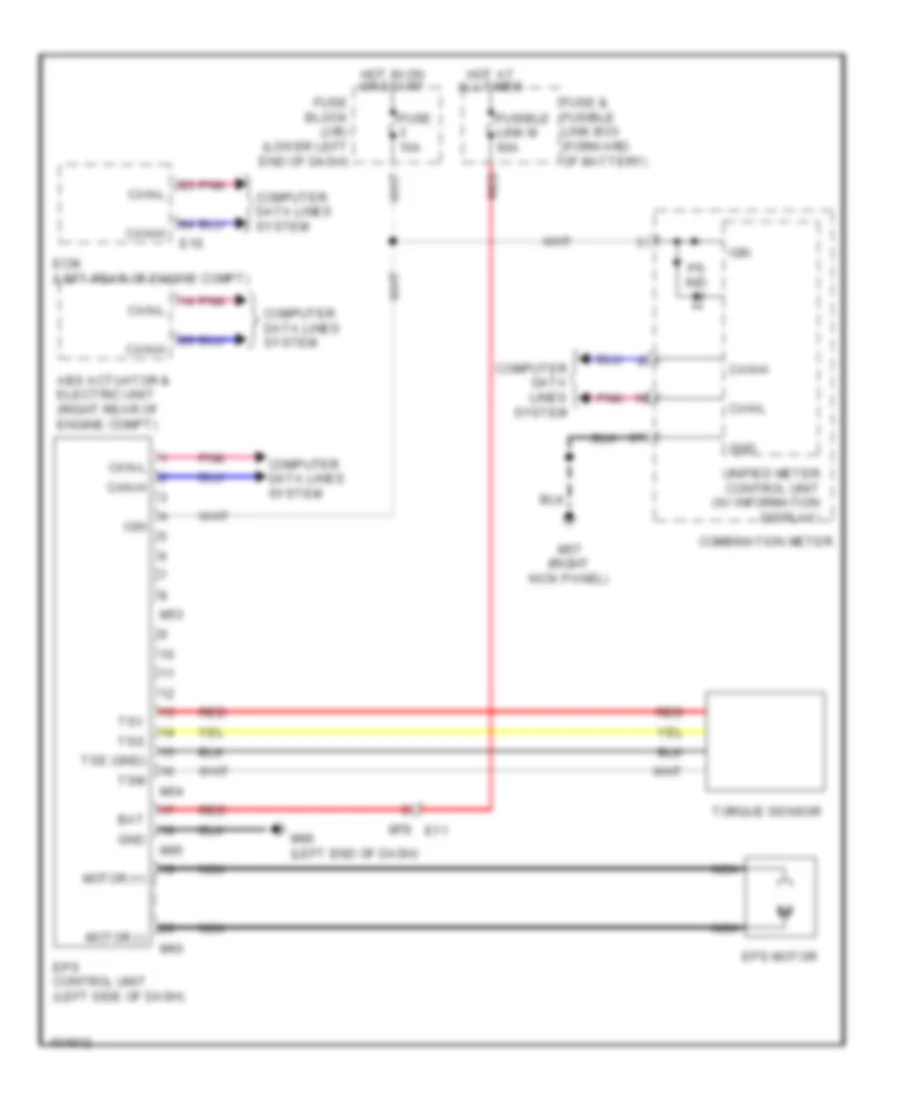 Electronic Power Steering Wiring Diagram for Nissan NV200 S 2014