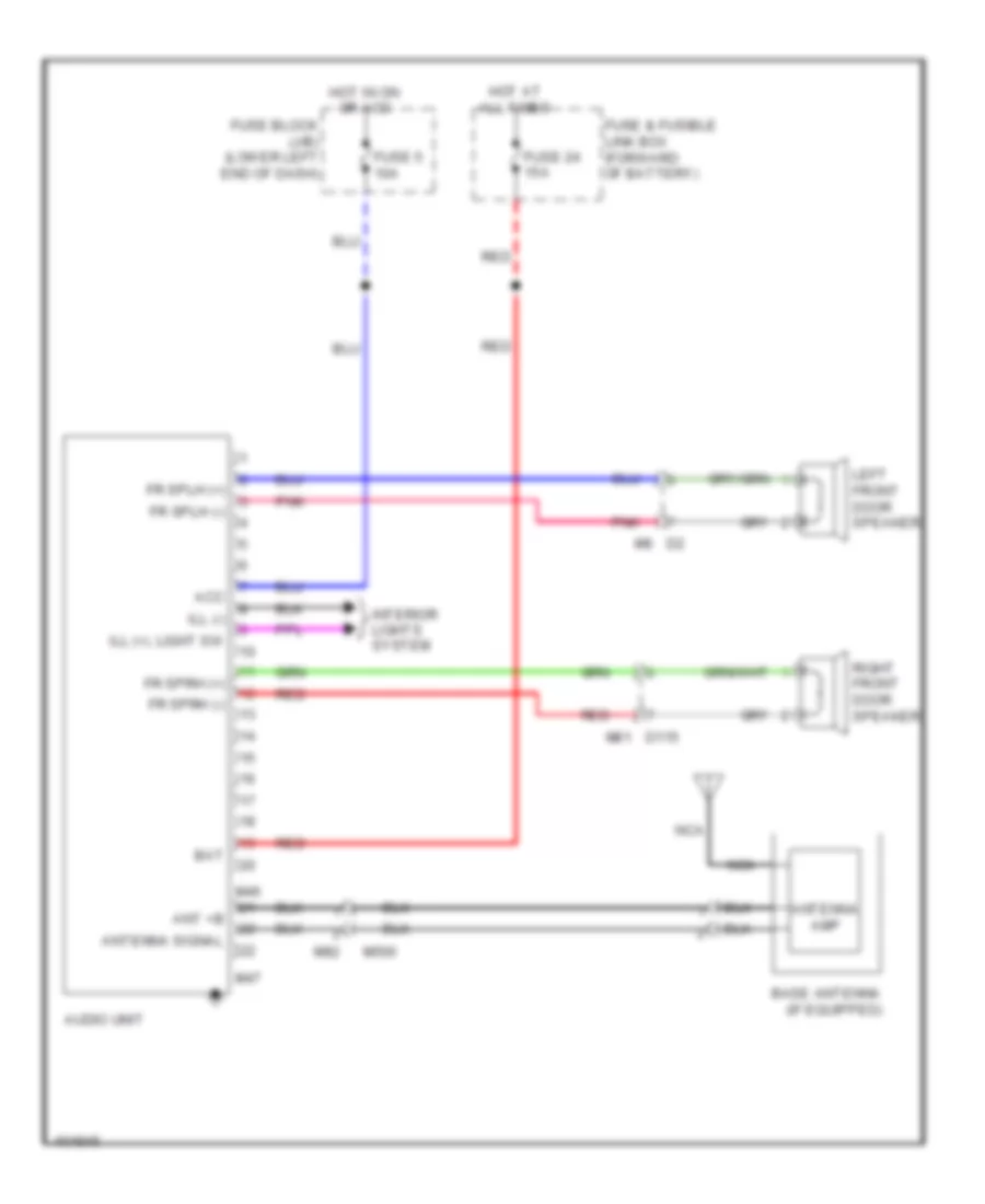 Base Radio Wiring Diagram for Nissan NV200 S 2014