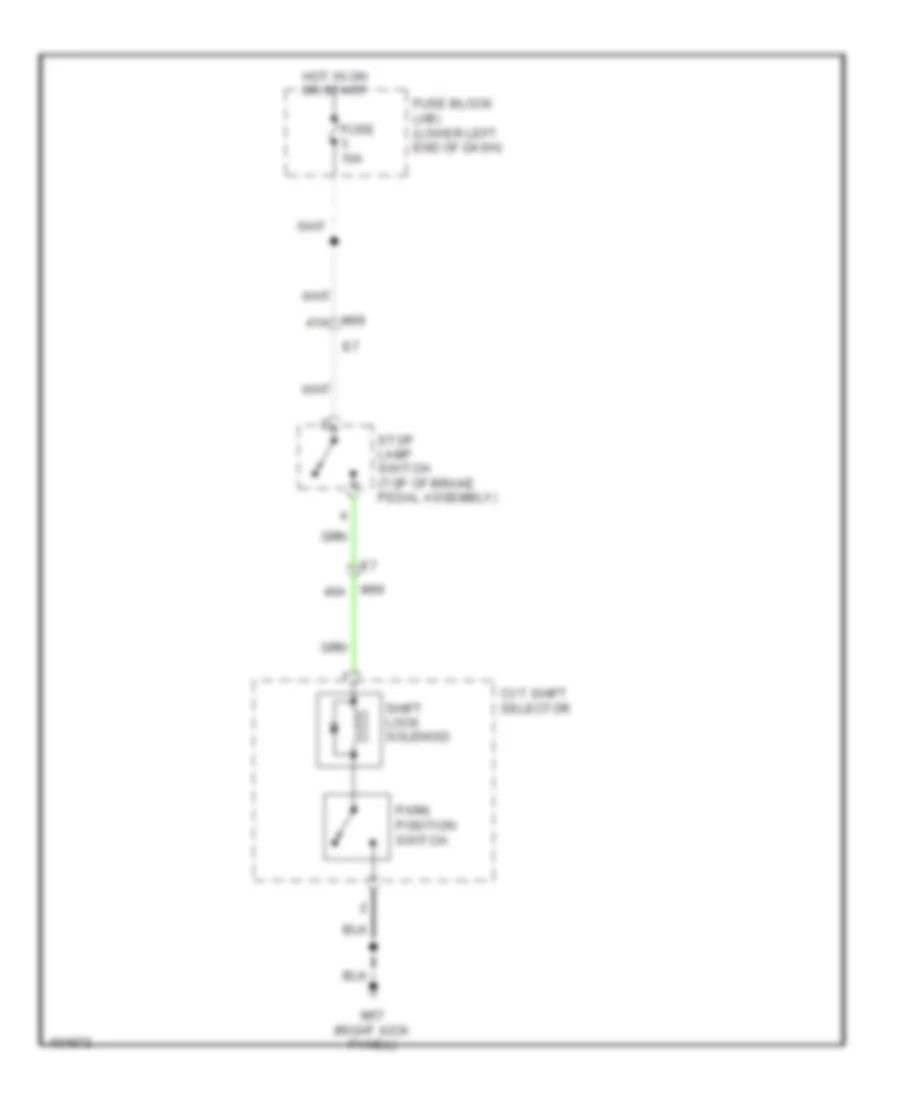 Shift Interlock Wiring Diagram for Nissan NV200 S 2014