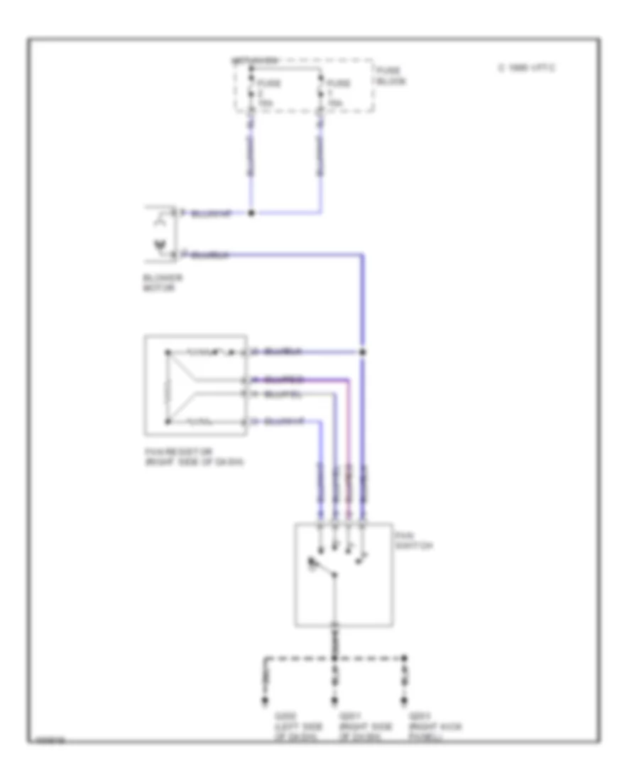 Heater Wiring Diagram for Nissan 200SX SE 1998
