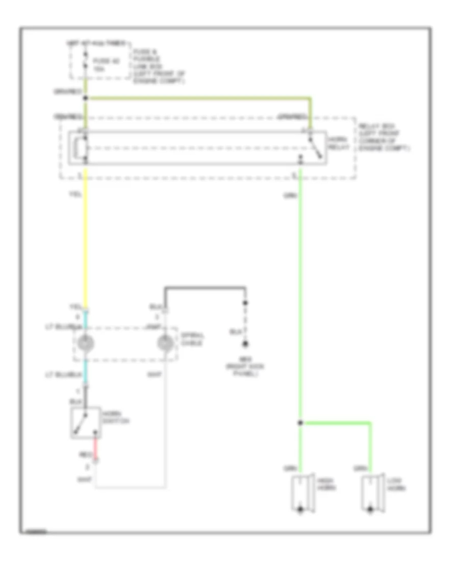 Horn Wiring Diagram for Nissan Quest GLE 2002