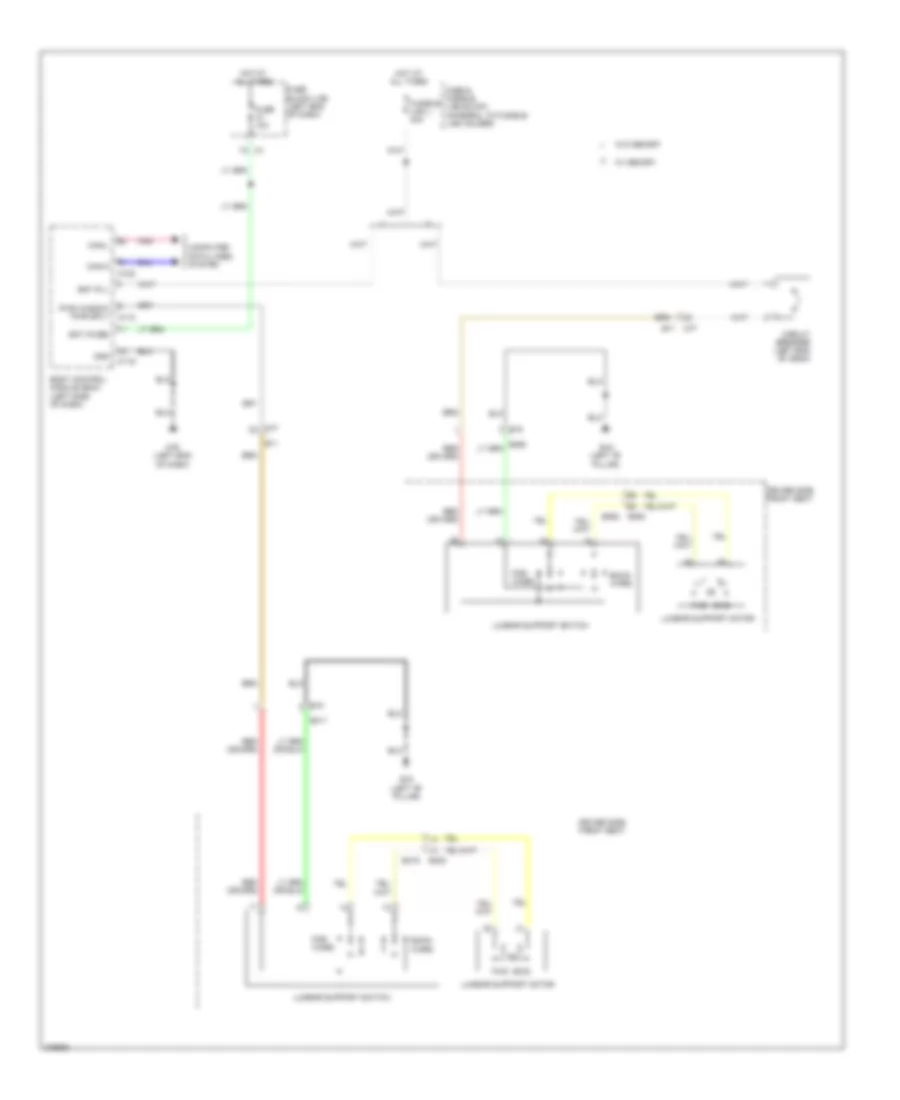 Lumbar Wiring Diagram Except Convertible for Nissan Murano SL 2012