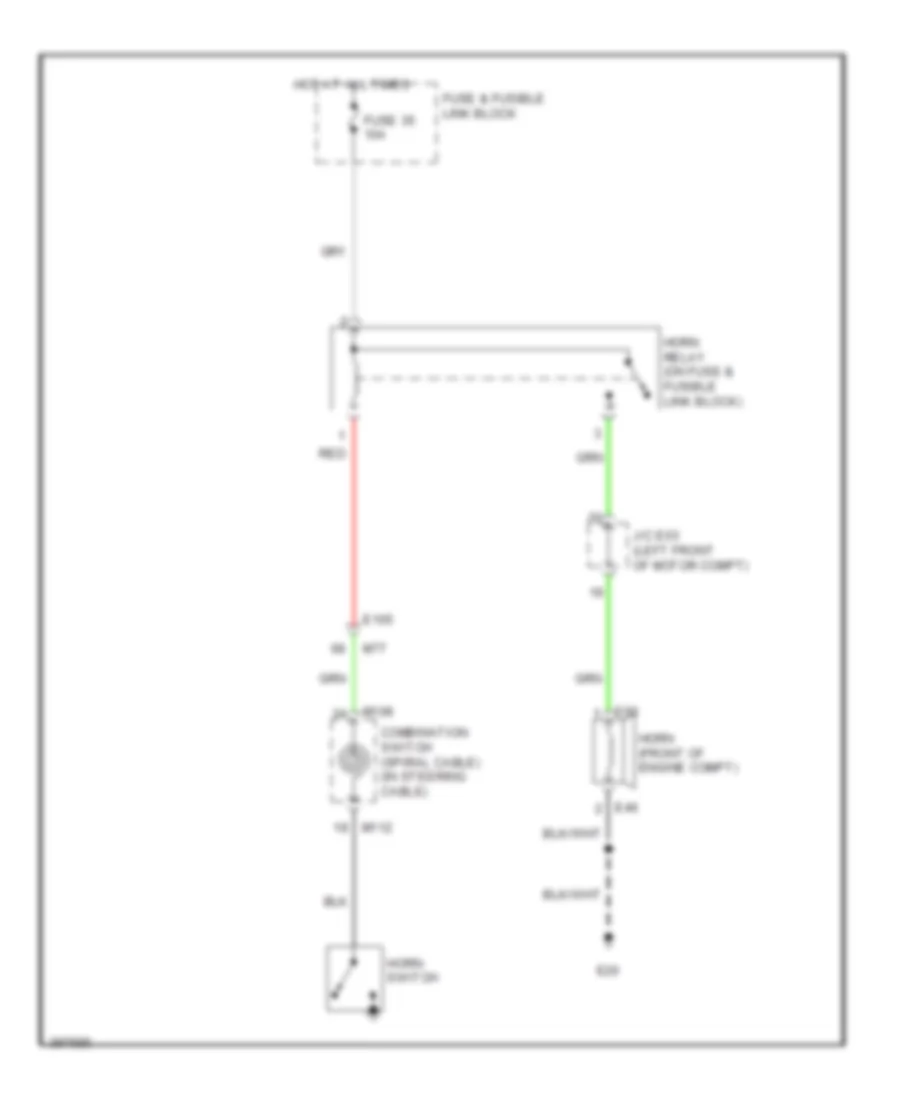 Horn Wiring Diagram for Nissan Leaf SV 2013