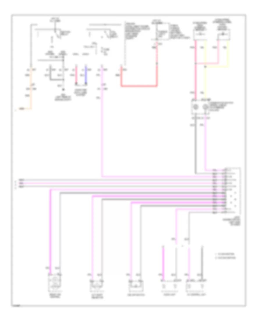 Instrument Illumination Wiring Diagram 2 of 2 for Nissan NV200 Taxi 2014