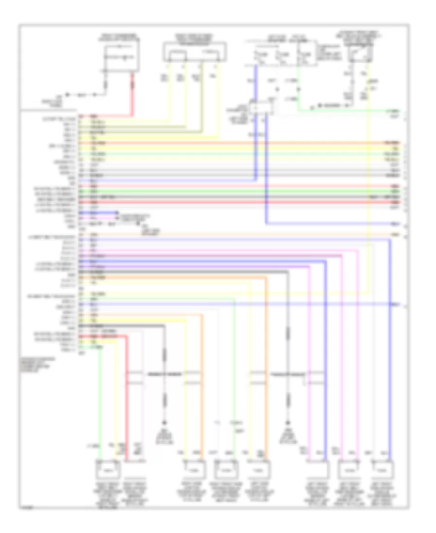 Supplemental Restraints Wiring Diagram 1 of 2 for Nissan NV200 Taxi 2014