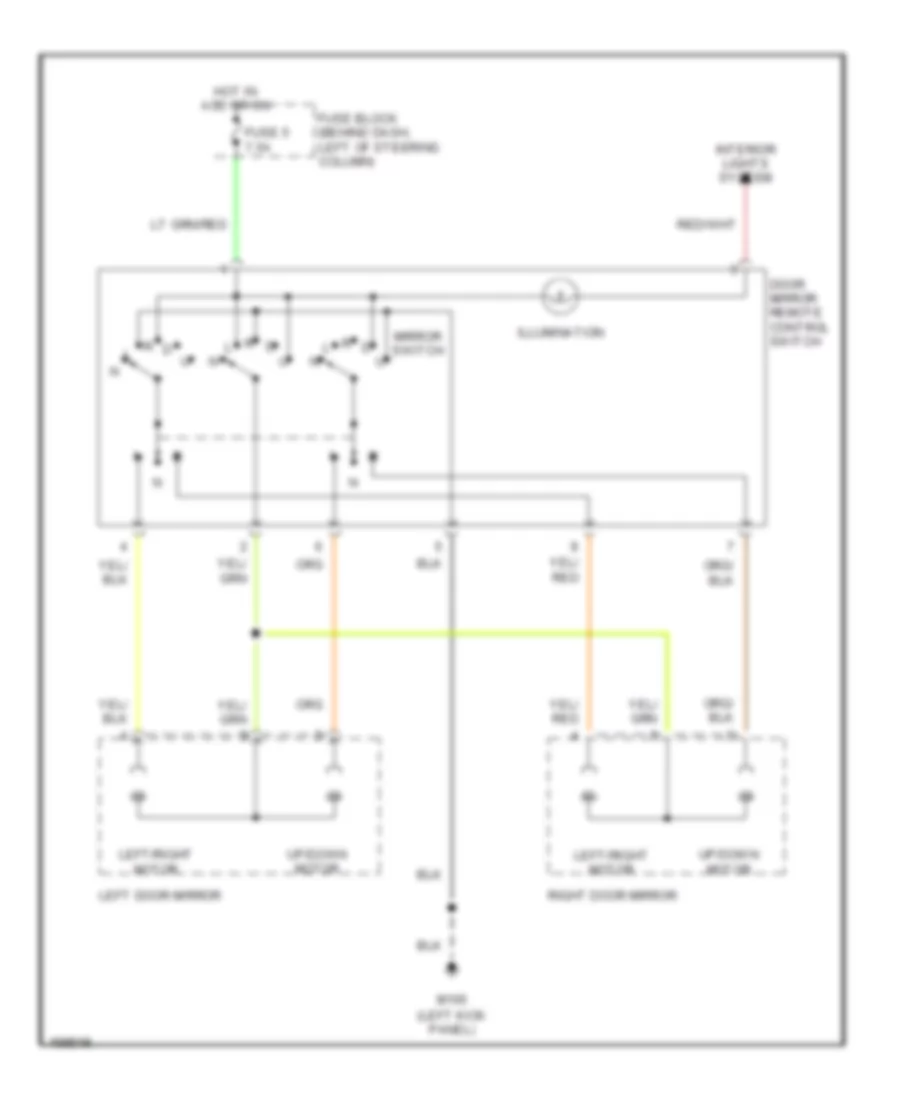 Power Mirror Wiring Diagram for Nissan Quest GXE 2002