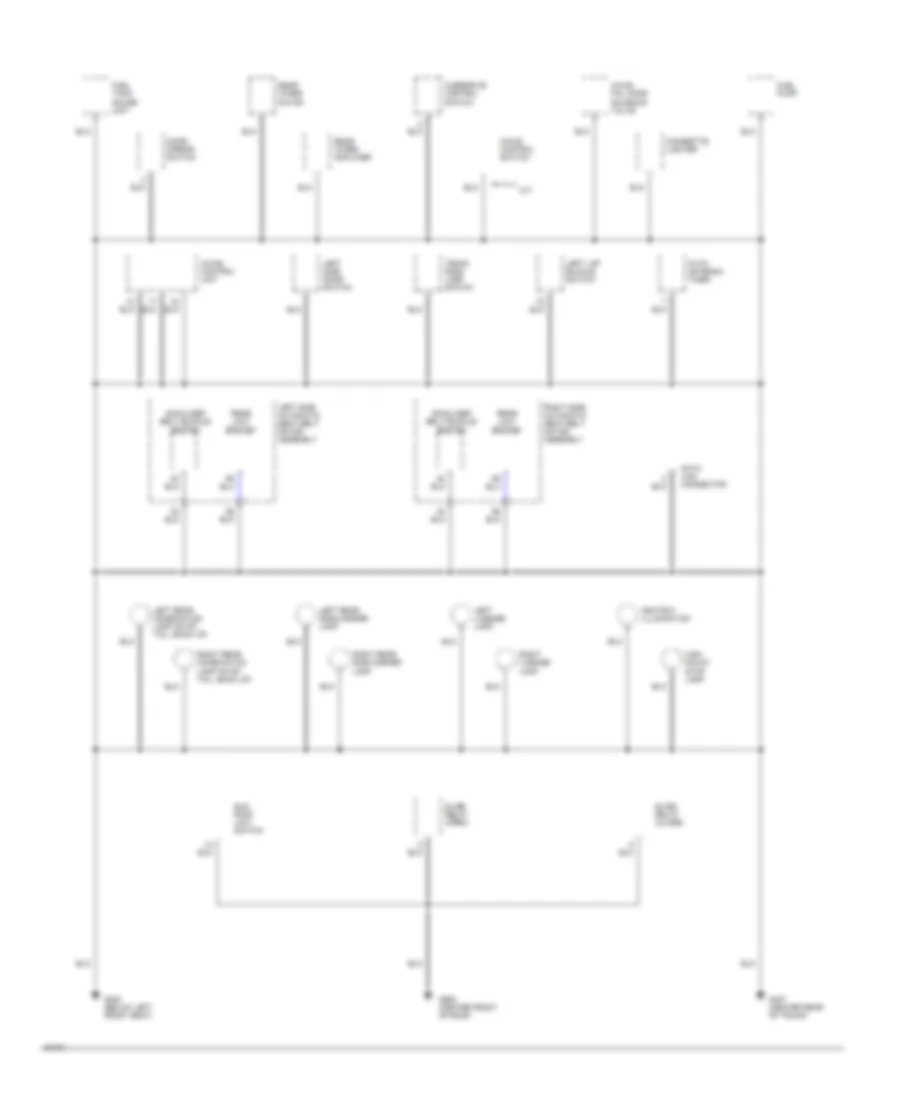 Ground Distribution Wiring Diagram 3 of 3 for Nissan 240SX SE 1994