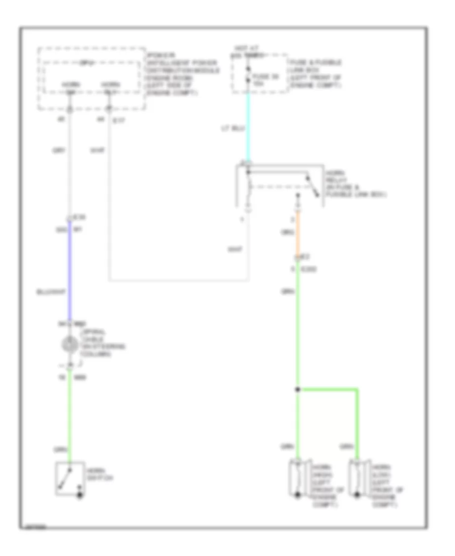 Horn Wiring Diagram for Nissan Maxima S 2013