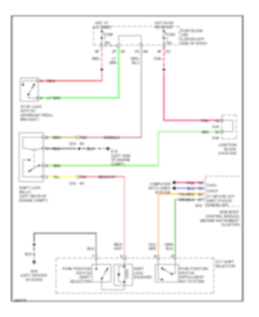 Shift Interlock Wiring Diagram for Nissan Maxima S 2013
