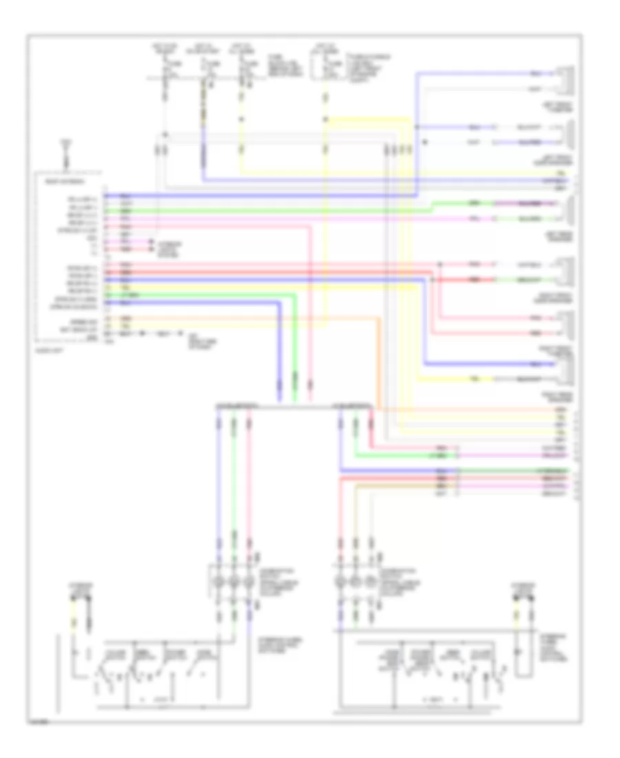 Mid-Line Radio Wiring Diagram (1 of 2) for Nissan Sentra SE-R 2010