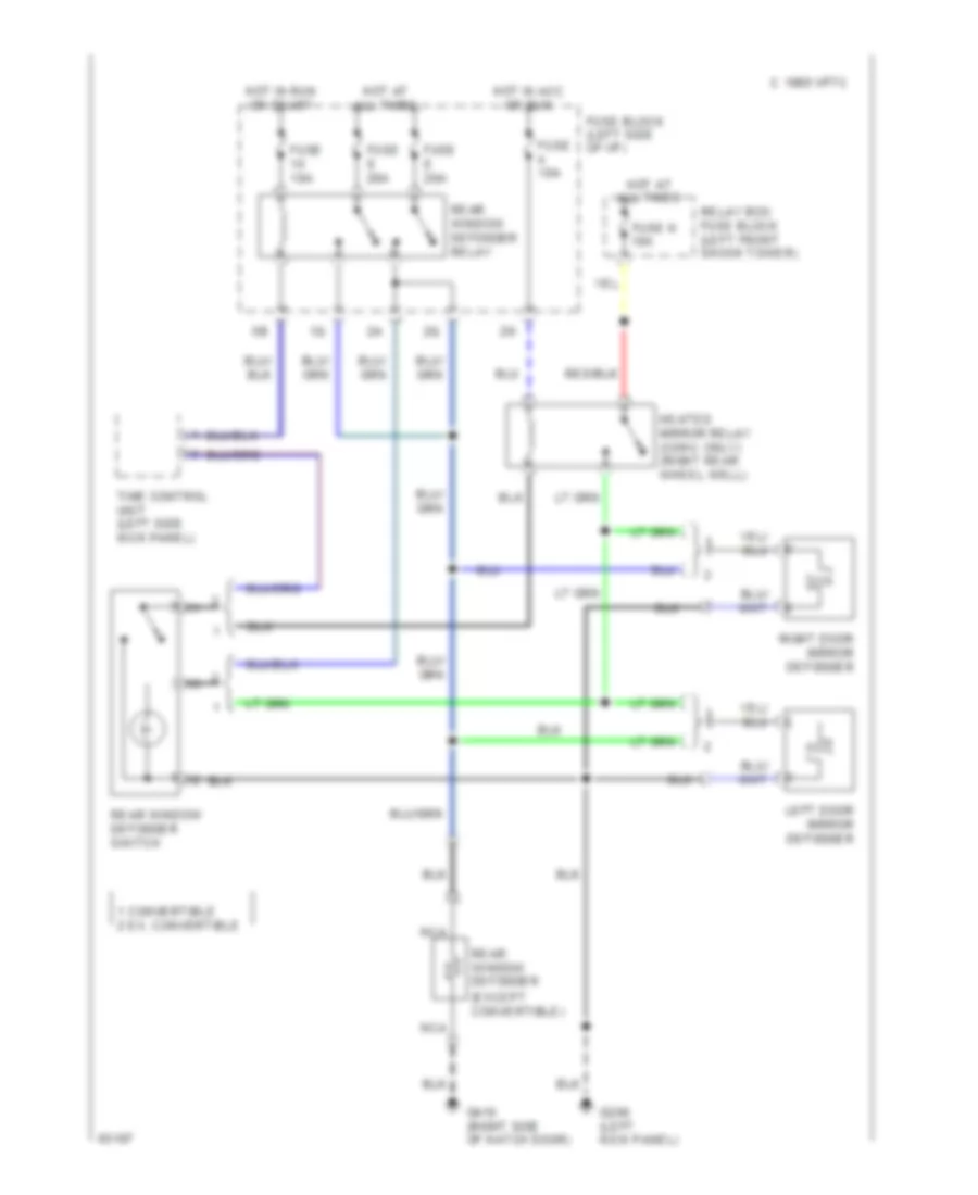 Defogger Wiring Diagram for Nissan 300ZX 1994