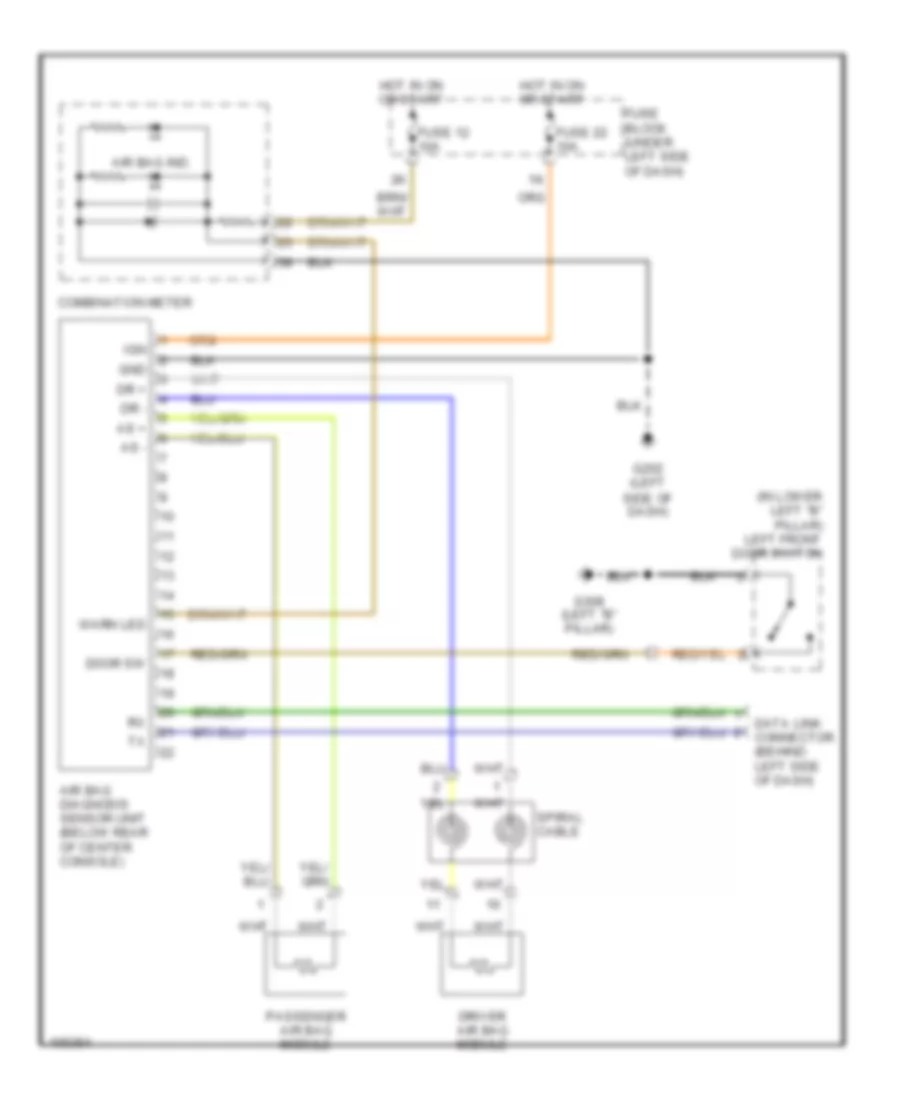Supplemental Restraint Wiring Diagram for Nissan Altima GLE 1998