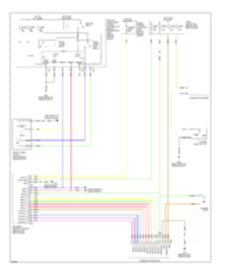 Электросхема передних стеклоочистителей дворников и омывателя лобового стекла для Nissan Rogue S 2008