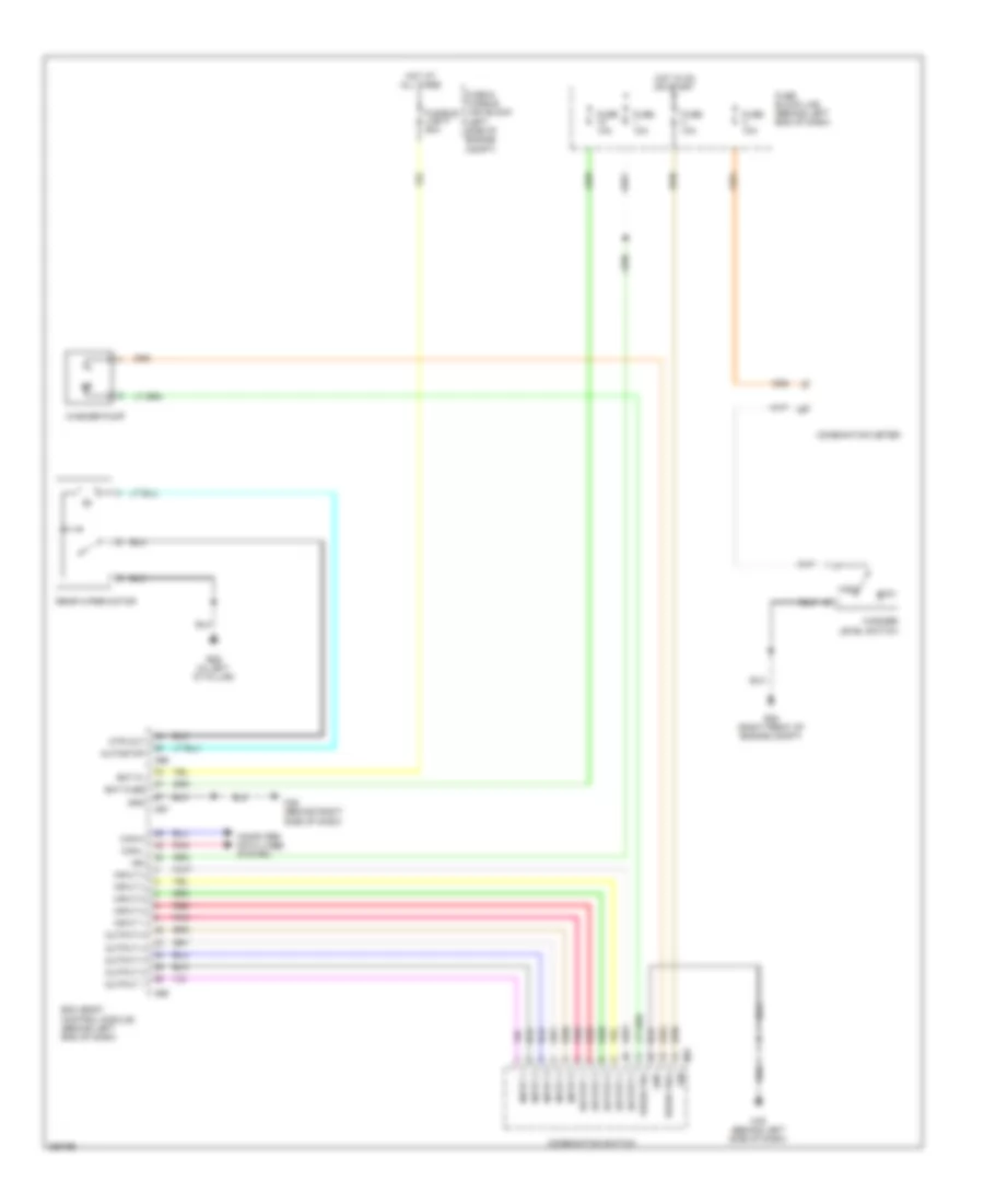 Электросхема заднего стеклоочистителя дворника и омывателя для Nissan Rogue S 2008