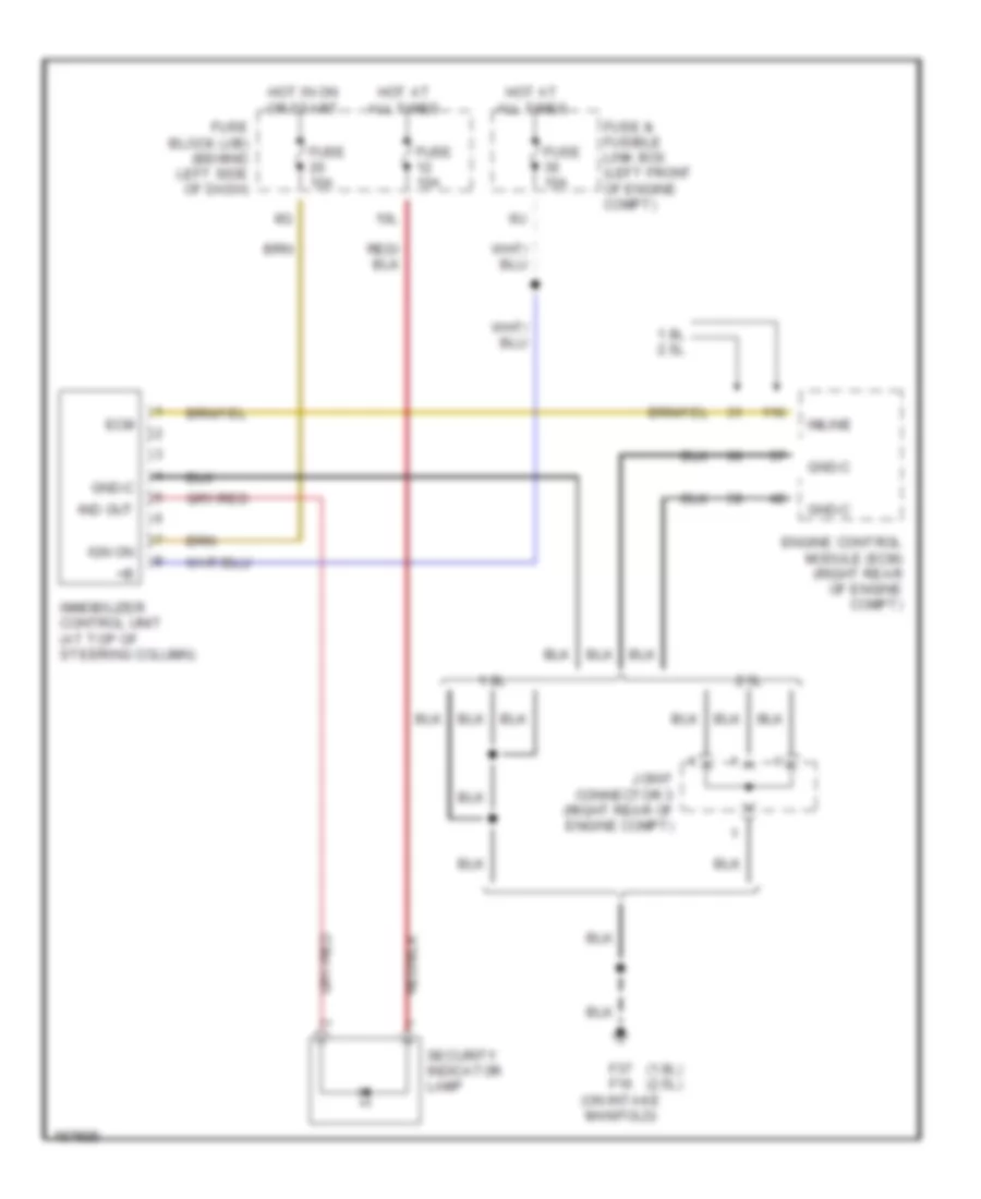 Immobilizer Wiring Diagram for Nissan Sentra GXE 2002