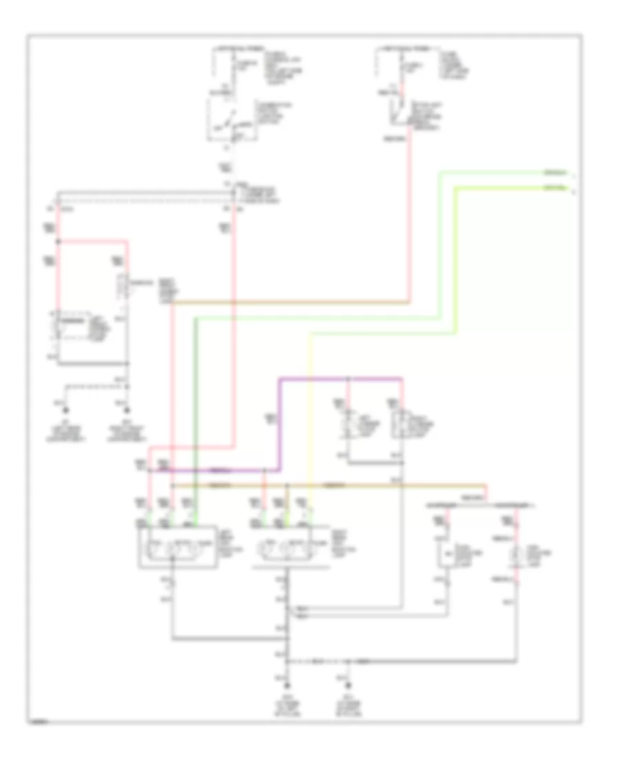 Exterior Lamps Wiring Diagram 1 of 2 for Nissan Sentra GXE 2002