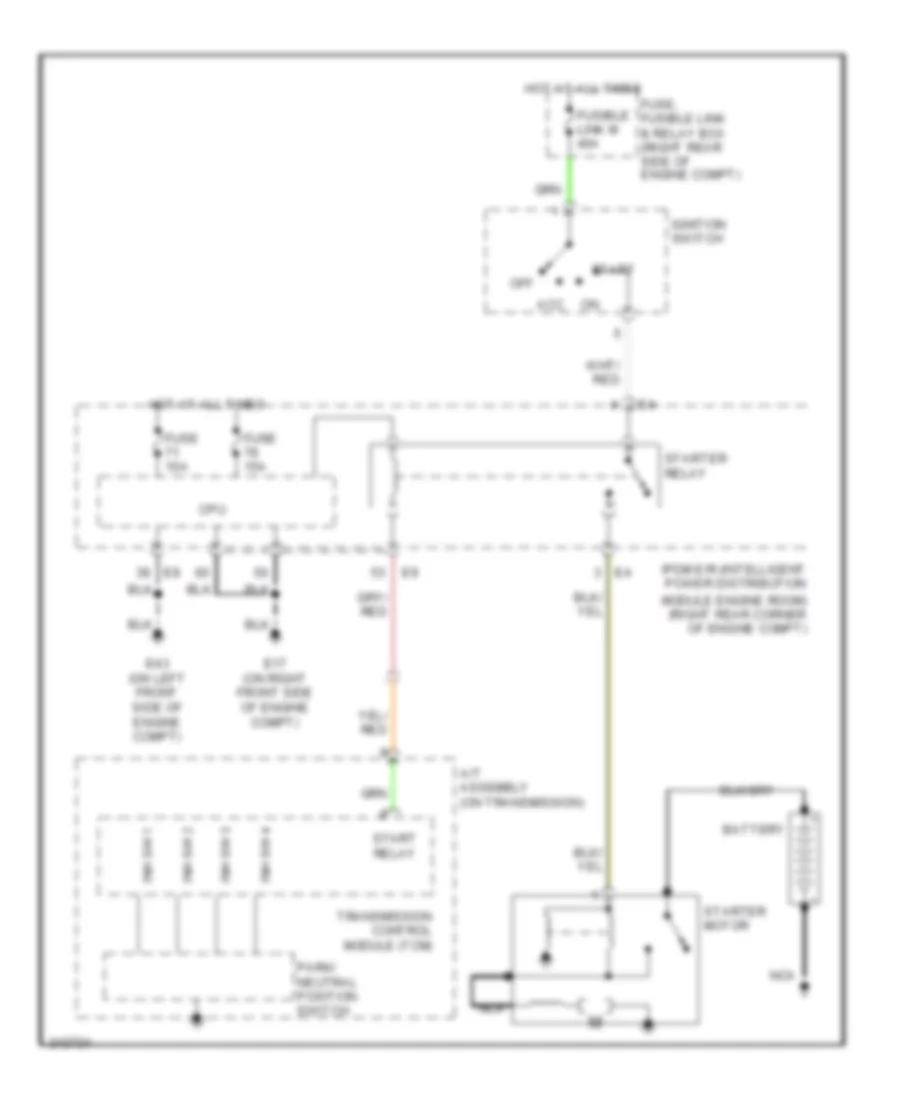 Starting Wiring Diagram A T for Nissan 350Z 2006
