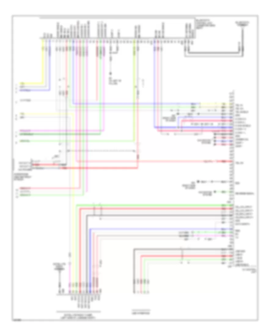 Premium Radio Wiring Diagram, without Rockford Fosgate  Navigation (2 of 2) for Nissan Sentra SL 2010