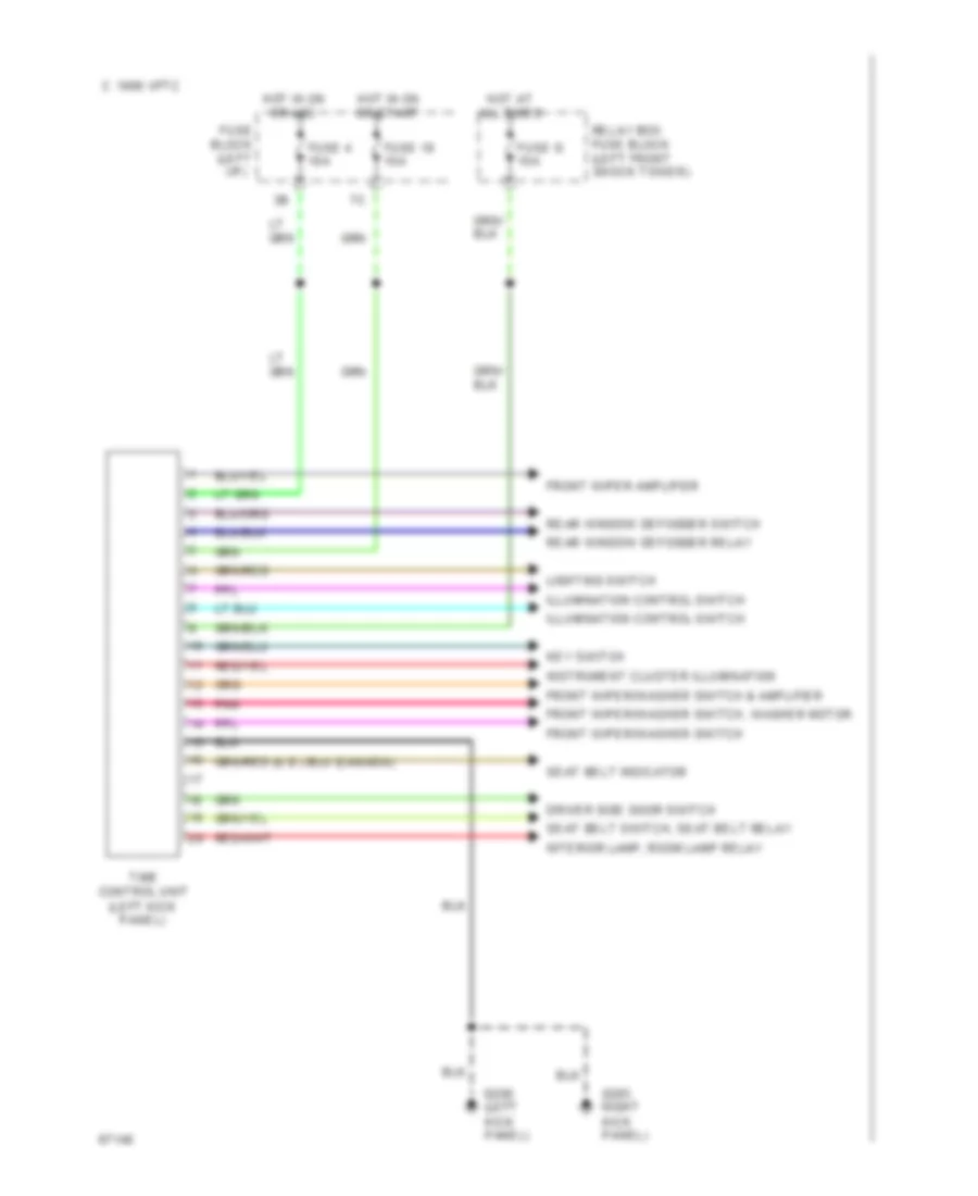 Time Control Unit Wiring Diagram for Nissan 300ZX Turbo 1994