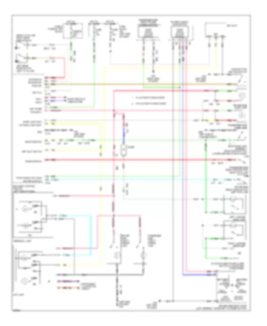 Courtesy Lamps Wiring Diagram Except Convertible for Nissan Murano CrossCabriolet 2013