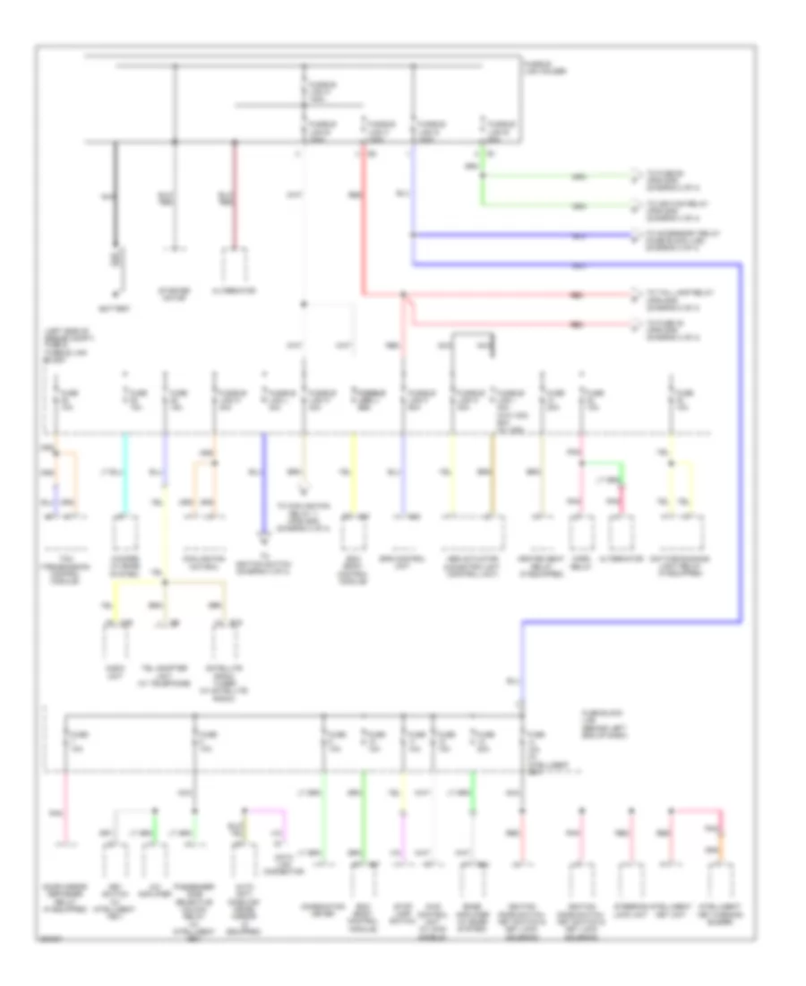 Power Distribution Wiring Diagram 1 of 4 for Nissan Rogue SL 2008