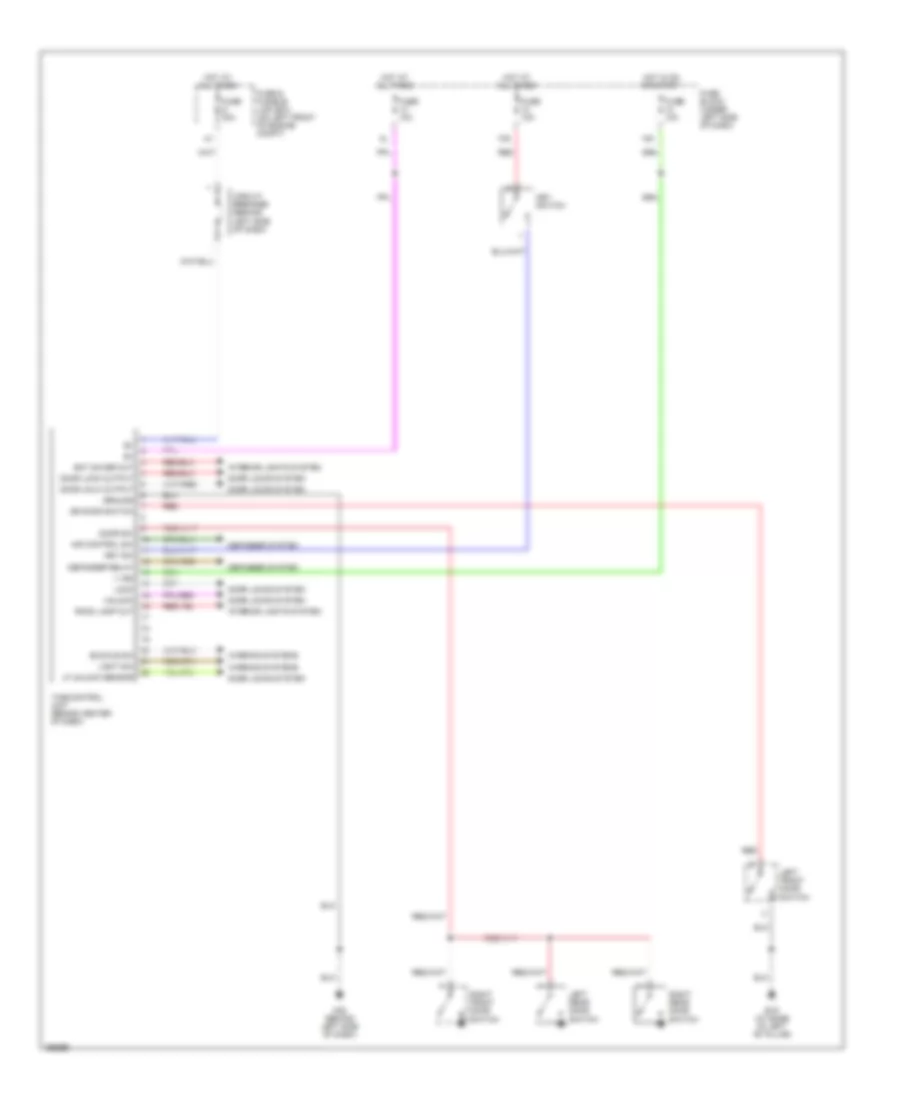 Body Computer Wiring Diagrams without Remote Control System  with Power Door Locks for Nissan Sentra SE R 2002