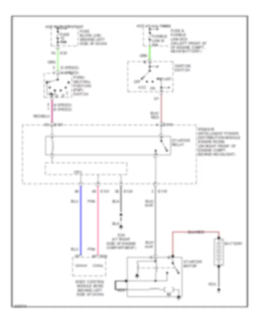 Starting Wiring Diagram, AT for Nissan Altima 2006