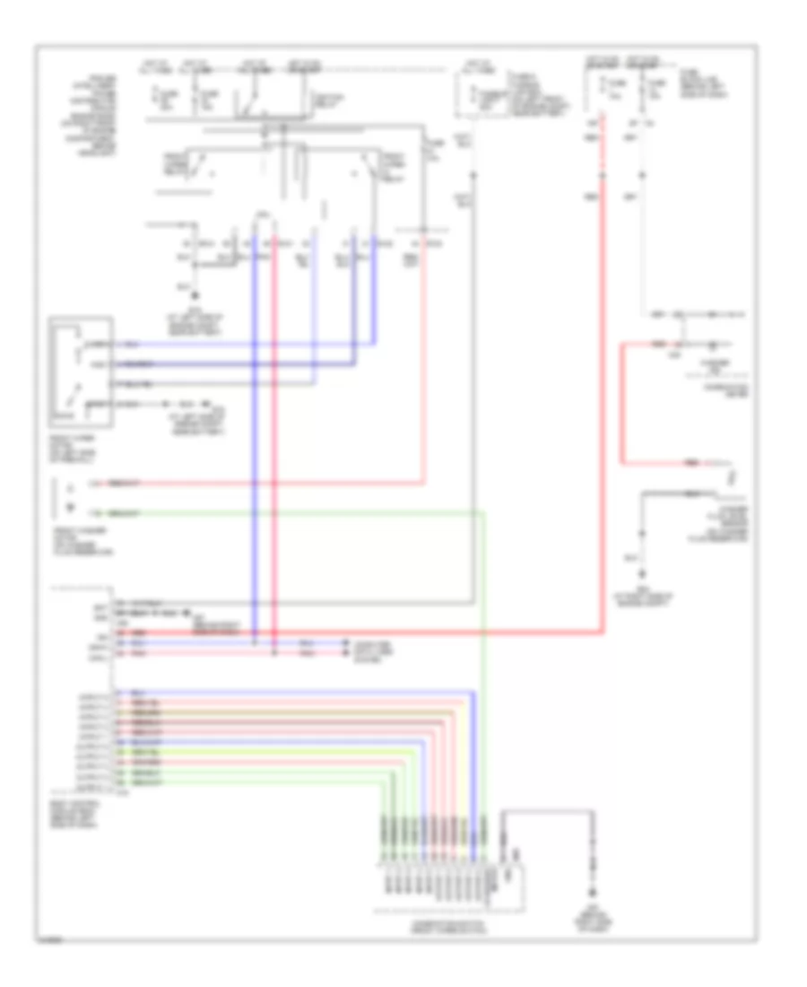 Электросхема стеклоочистителя, дворников и омывателя для Nissan Altima 2006