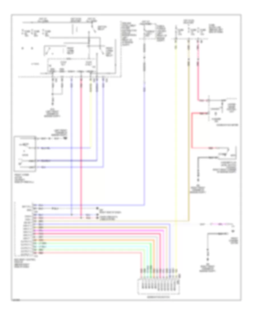 Электросхема стеклоочистителя, дворников и омывателя для Nissan Sentra SR 2010