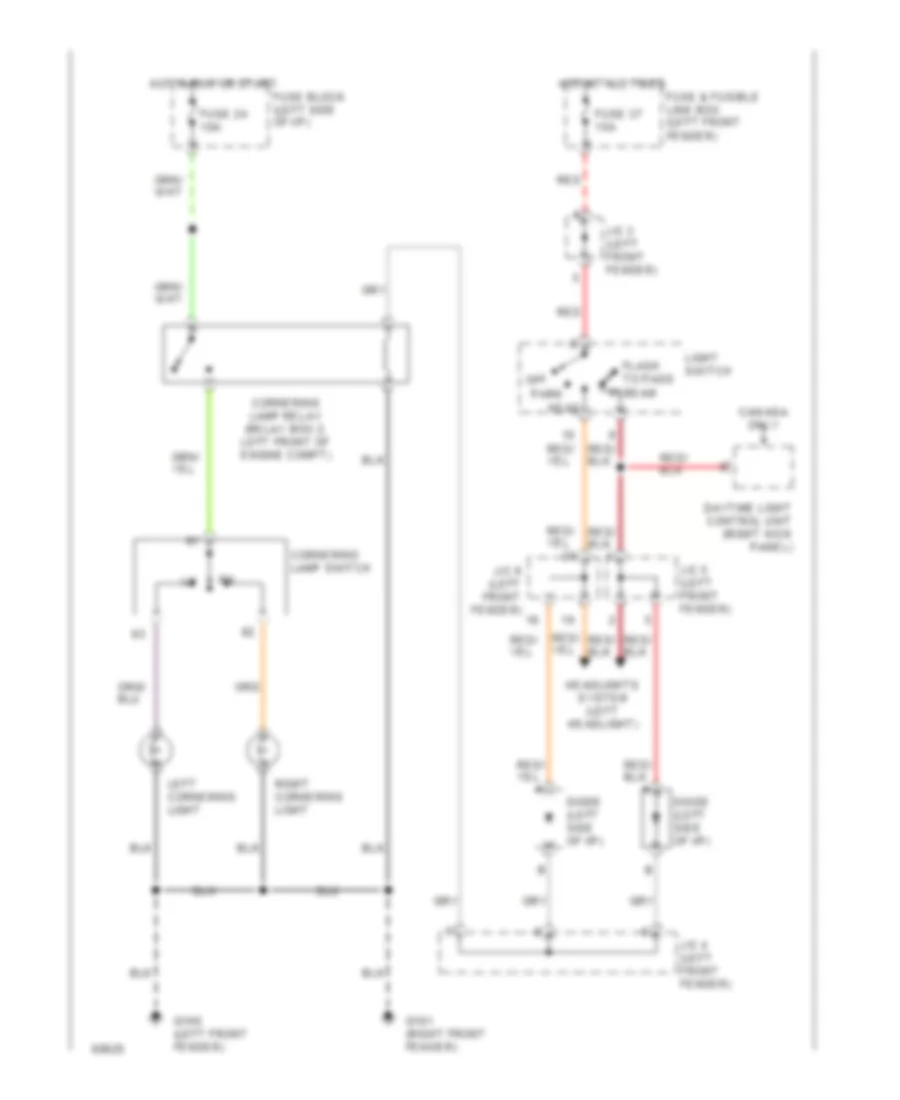 Cornering Lamps Wiring Diagram for Nissan Altima GLE 1994