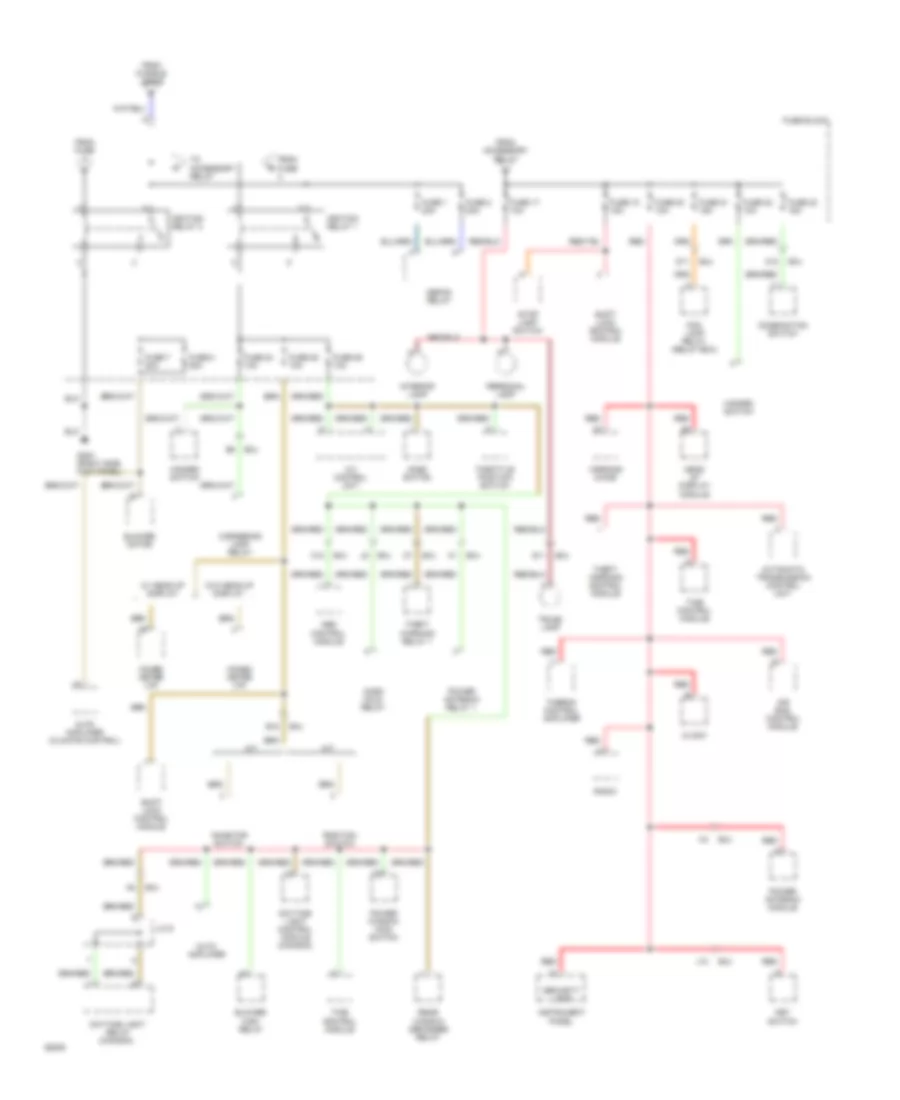 Power Distribution Wiring Diagram (3 of 3) for Nissan Altima GLE 1994