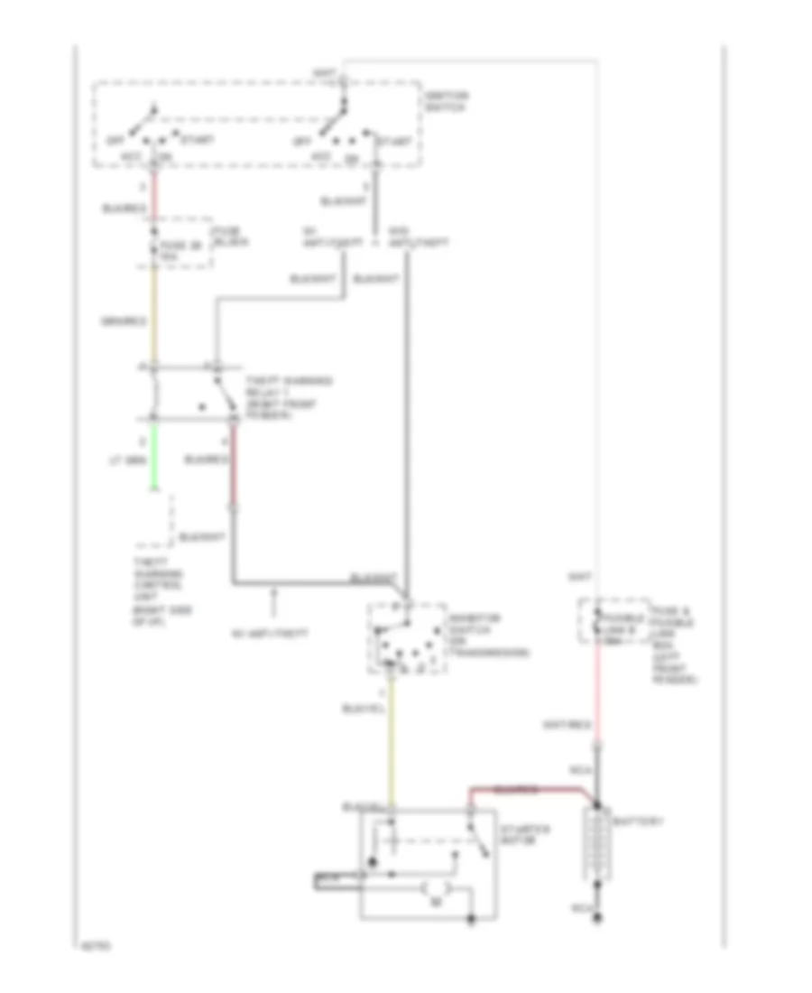 Starting Wiring Diagram, AT for Nissan Altima GLE 1994