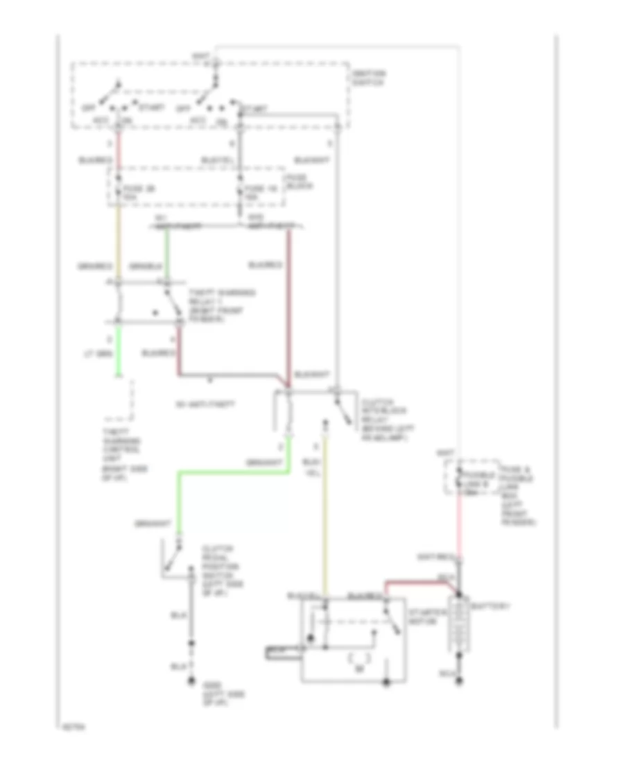 Starting Wiring Diagram, MT for Nissan Altima GLE 1994