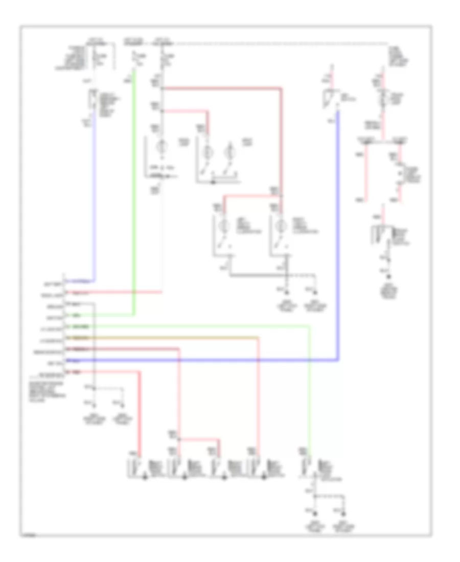Courtesy Lamps Wiring Diagram with Door Locks for Nissan Altima SE 1998