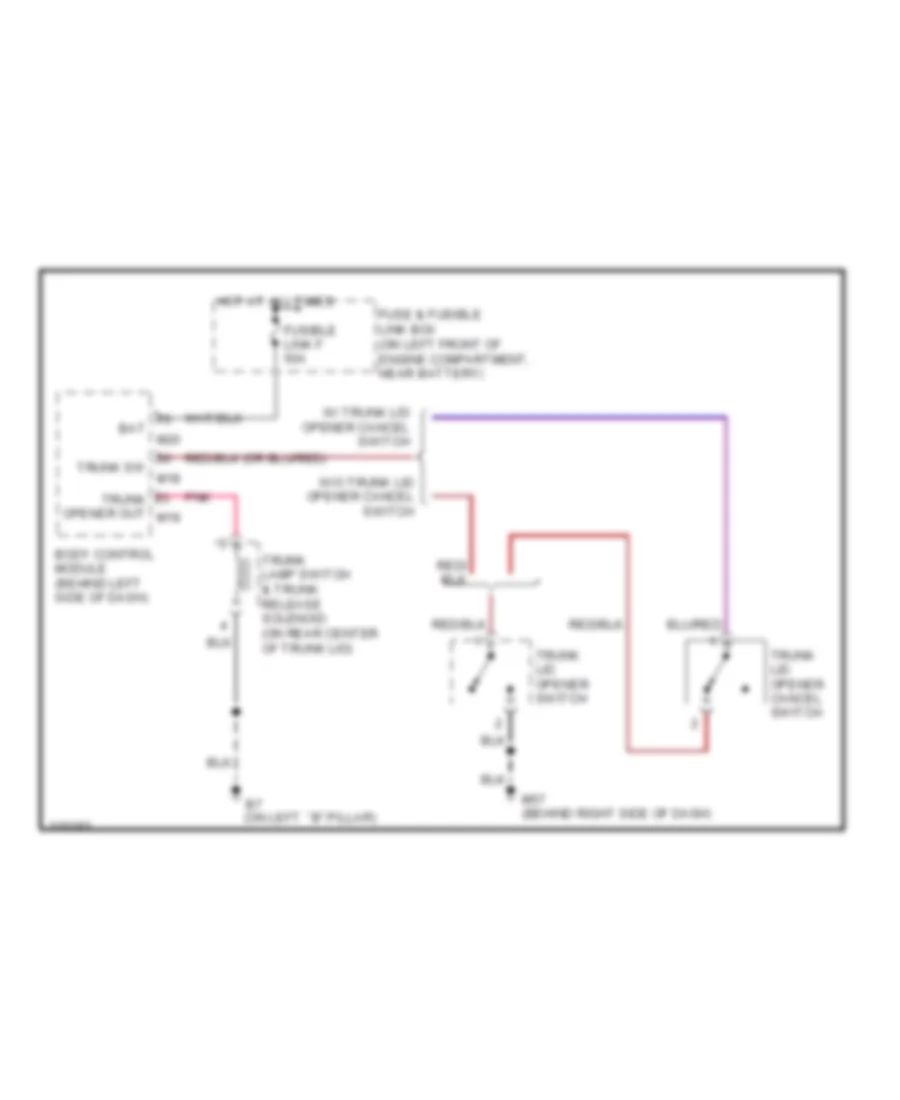 Trunk Release Wiring Diagram for Nissan Altima SE 2006