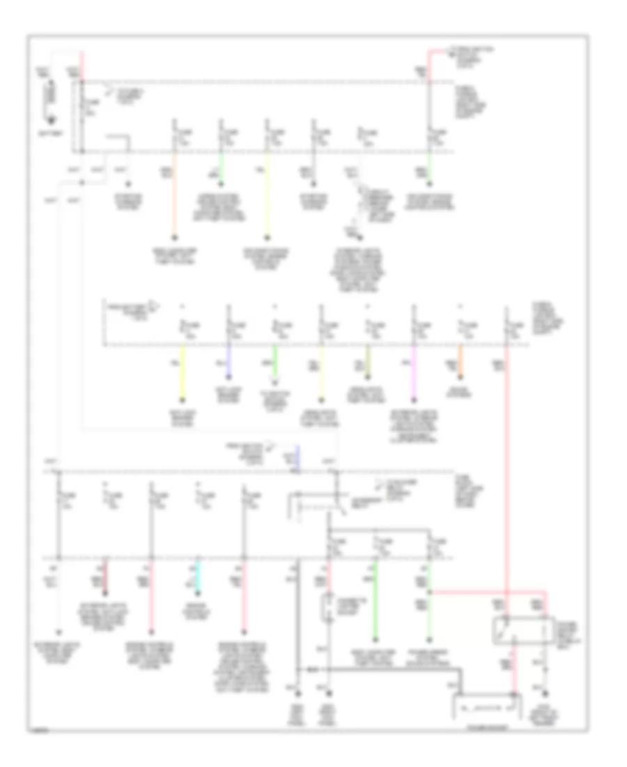 Power Distribution Wiring Diagram 1 of 2 for Nissan Frontier 1998