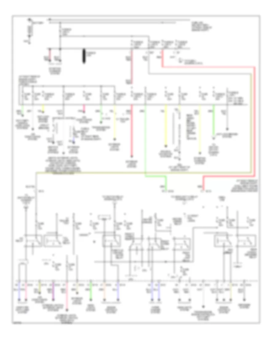 Power Distribution Wiring Diagram 1 of 2 for Nissan Titan SE 2010