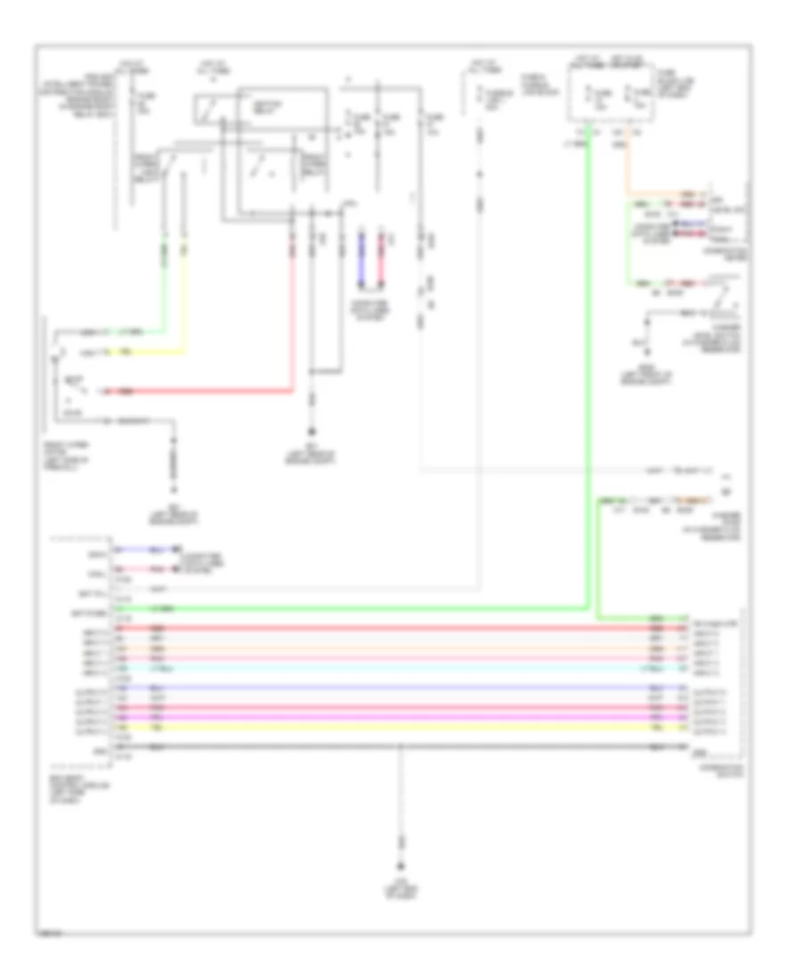Электросхема передних стеклоочистителей дворников и омывателя лобового стекла, Кабриолет для Nissan Murano SL 2013