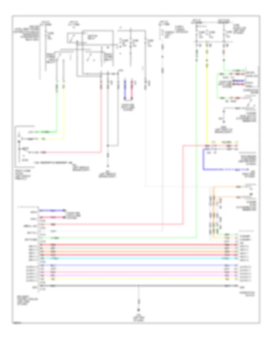 Электросхема передних стеклоочистителей дворников и омывателя лобового стекла, Кабриолет Except для Nissan Murano SL 2013