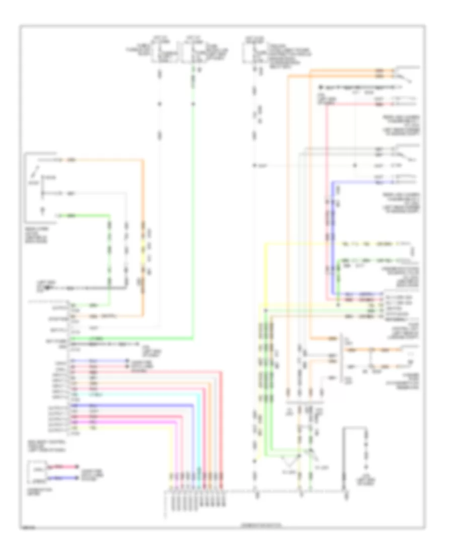 Электросхема заднего стеклоочистителя дворника и омывателя для Nissan Murano SL 2013
